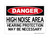 HIGH NOISE AREA Hearing Protection May Be Necessary, OSHA Danger Sign (Part#: DAN1079)