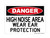 High Noise Area Wear Ear Protection, OSHA Danger Sign (Part#: DAN1080)