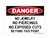 No Jewelry, Piercings, Exposed Cuts Beyond This Point, OSHA Danger Sign (Part#: DAN1083)