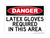 Latex Gloves Required In This Area, Danger Sign