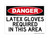 Latex Gloves Required In This Area, OSHA Danger Sign (Part#: DAN1088)