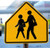 School crossing (part#: sch1002) - Orange Reflective