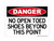 No Open Toed Shoes Beyond This Point, OSHA Danger Sign (Part#: DAN1120)