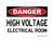 High Voltage Electrical Room, OSHA Danger Sign (Part#: DAN1148)