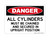 All Cylinders Must Be Chained And Secured In Upright Position, Danger Sign