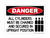 All Cylinders Must Be Chained And Secured In Upright Position (Tanks Symbol), Danger Sign