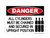 All Cylinders Must Be Chained And Secured In Upright Position (Tanks Symbol), OSHA Danger Sign (Part#: DAN1168)