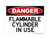 Flammable Cylinder In Use, OSHA Danger Sign (Part#: DAN1173)