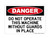 Do Not Operate This Machine Without Guards In Place, OSHA Danger Sign (Part#: DAN1182)