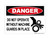Do Not Operate Without Machine Guards In Place (Crush Hand Symbol), OSHA Danger Sign (Part#: DAN1187)