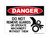 Do Not Remove Guards Or Operate Machinery Without Them (Crush Hand Symbol), OSHA Danger Sign (Part#: DAN1194)