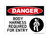 Body Harness Required For Entry (Harness Symbol), OSHA Danger Sign (Part#: DAN1213)