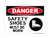 Safety Shoes Must Be Worn (PPE Symbol), OSHA Danger Sign (Part#: DAN1226)