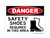 Safety Shoes Required In This Area (PPE Symbol), OSHA Danger Sign (Part#: DAN1242)
