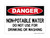 Non-Potable Water Not For Drinking Or Washing, OSHA Danger Sign (Part#: DAN1253)