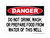 Do Not Drink, Wash, Or Prepare Food From Water Of This Well, OSHA Danger Sign (Part#: DAN1256)