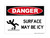 Surface May Be Icy (Slip Symbol), OSHA Danger Sign (Part#: DAN1272)