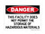 This Facility Does Not Permit The Storage Of Hazardous Materials, OSHA Danger Sign (Part#: DAN1273)