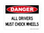 All Drivers Must Chock Wheels Version 2, OSHA Danger Sign (Part#: DAN1281)
