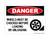 Wheels Must Be Chocked Before Loading Or Unloading (Wheel and Block Symbol), OSHA Danger Sign (Part#: DAN1286)
