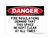 Fire Regulations Demand That This Space Be Kept Clear At All Times, OSHA Danger Sign (Part#: DAN1293)