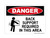 Back Support Required In This Area (Lift Warning Symbol), OSHA Danger Sign (Part#: DAN1297)