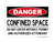 Confined Space Do Not Enter Without Permit And Authorized Attendant, OSHA Danger Sign (Part#: DAN1301)
