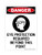 Eye Protection Required Beyond This Point (PPE Symbol), OSHA Danger Sign (Part#: DAN1306)