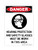 Hearing Protection And Safety Glasses Must Be Worn In This Area (PPE Symbol), OSHA Danger Sign (Part#: DAN1307)