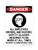 All Employees, Drivers, And Visitors: Safety Glasses Required To Be Worn At All Times No Entry Allowed Without Them(PPE Symbol), OSHA Danger Sign (Part#: DAN1309)