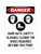 Hard Hats, Safety Glasses, And Safety Shoes Required in This Area At All Times (PPE Symbols), OSHA Danger Sign (Part#: DAN1313)