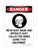 Wear Dust Mask And Operate Dust Collector When Using This Equipment(PPE Symbol), OSHA Danger Sign (Part#: DAN1315)