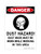 Dust Hazard! Dust Mask Must Be Worn While Working In This Area (PPE Symbol), OSHA Danger Sign (Part#: DAN1314)