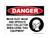 Wear Dust Mask And Operate Dust Collector When Using This Equipment (Right PPE Symbol), OSHA Danger Sign (Part#: DAN1317)