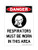 Respirators Must Be Worn In This Area Vertical (PPE Symbol), OSHA Danger Sign (Part#: DAN1324)