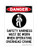 Safety Harness Must Be Worn When Operating Overhead Crane (PPE Symbol), OSHA Danger Sign (Part#: DAN1327)