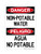 Non-Potable Water English/Spanish, OSHA Danger Sign (Part#: DAN1339)