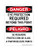 Eye Protection Required Beyond This Point English/Spanish, OSHA Danger Sign (Part#: DAN1353)