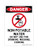 Non-Potable Water Do Not Use For Drinking, Washing, Cooking (No Water Symbol), OSHA Danger Sign (Part#: DAN1366)