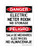 Electric Meter Room No Storage English/Spanish, OSHA Danger Sign