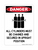 All Cylinders Must Be Chained And Secured In Upright Position (Chained Tanks Symbol), Danger Sign