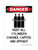 Keep All Cylinders Chained, Capped And Upright (Chaine d Tanks Symbol), OSHA Danger Sign