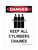 Keep All Cylinders Chained (Chained Tanks Symbol), Danger Sign