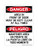 Area In Front Of Door Must Be Kept Clear At All Times English/Spanish, OSHA Danger Sign