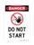 Do Not Start Vertical (Worker Stop Symbol), OSHA Danger Sign