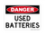 Used Batteries, Danger Sign