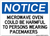 Microwave Oven Could Be Harmful To Persons Wearing Pacemakers, Notice Sign