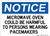 Microwave Oven Could Be Harmful To Persons Wearing Pacemakers, OSHA Notice Sign