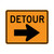 Detour Right Arrow, Temporary Traffic Control Sign