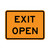 Exit Open,  Temporary Traffic Control Sign